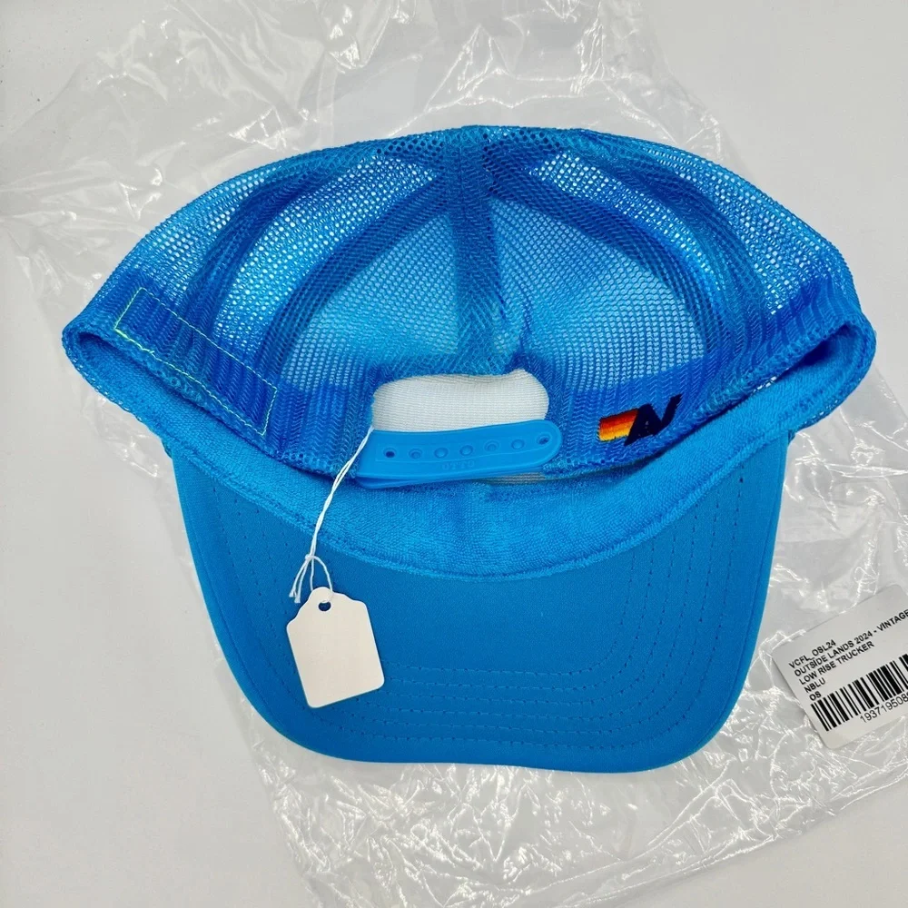 NWT Aviator Nation Outside Lands Trucker Hat in Neon blue